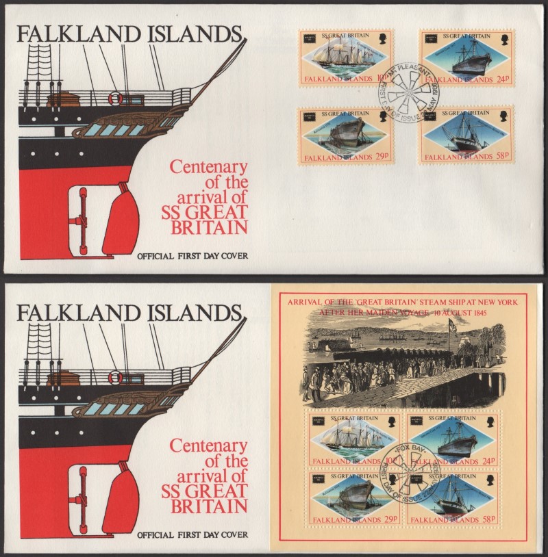 Falkland Islands 1986 Ameripex Fox Bay and Mt. Pleasant Cancelled First Day Covers Falkland Islands 1986 Ameripex Fox Bay and Mt. Pleasant Cancelled First Day Covers